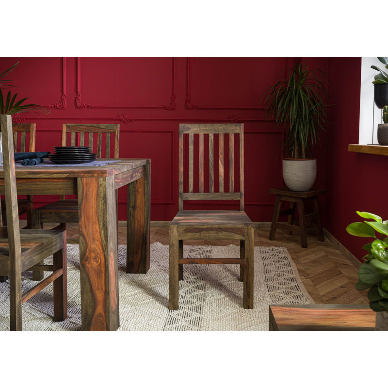 Tambora 45cm H Solid Wood Side Chair in Grey
