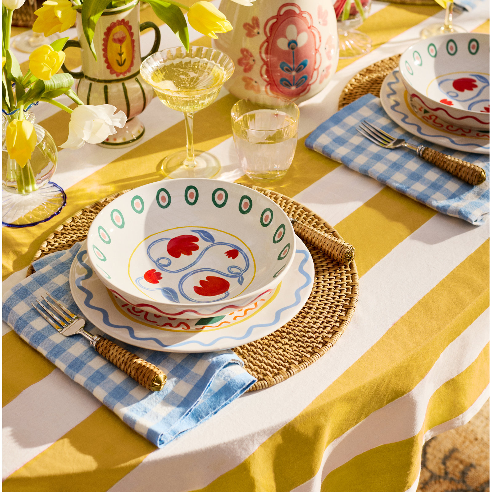 Alessandro Linen Napkin, Sky
