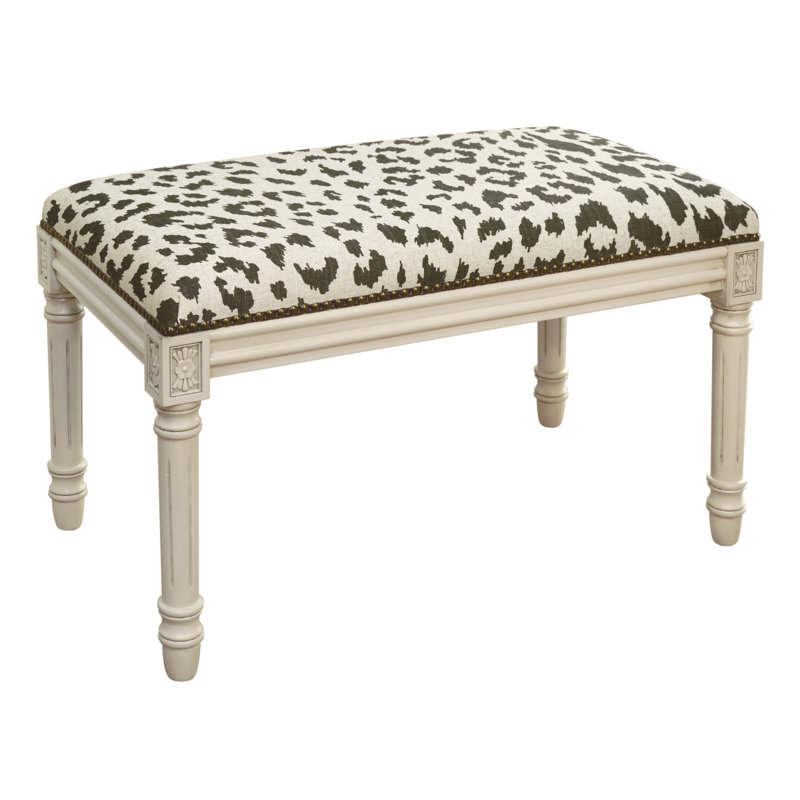 Banc de rangement rembourré Teja, Gris