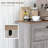 Gray Barn Door Sideboard Cabinet, Double Doors, Drawer And Adjustable Shelf. For Bedroom, Living Room. Tipping. 23.5" X 11.75" 34.5 Side Shelf For .