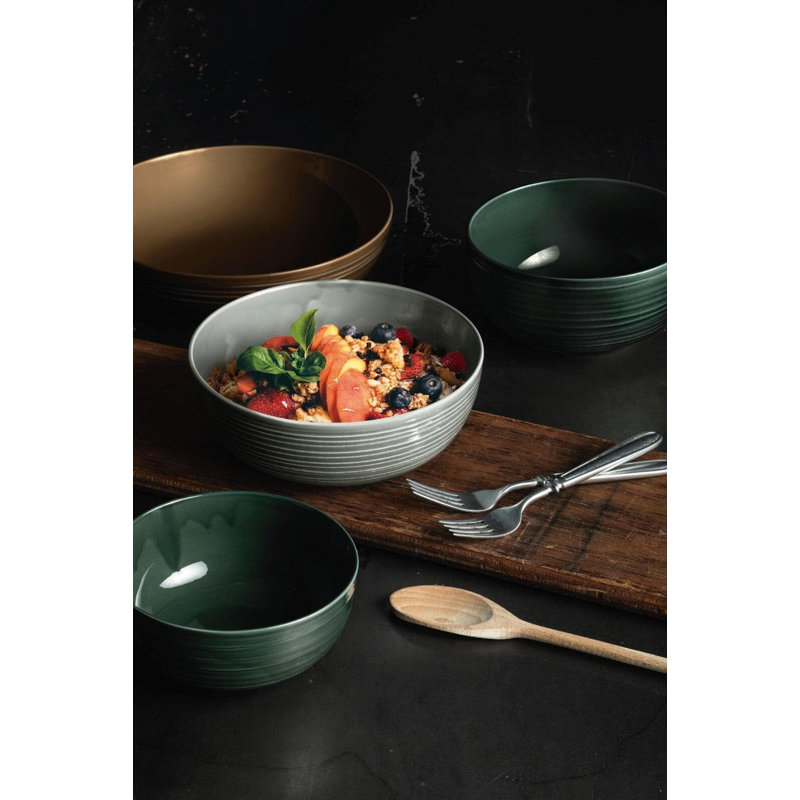 Porcelain Cereal Bowl, Green
