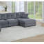 Ensemble de canapé modulaire contemporain gris foncé 6 pièces LAF & RAF 2X