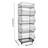 Picrin 18.89'' W Iron Shelving Unit with Wheels-1709938752