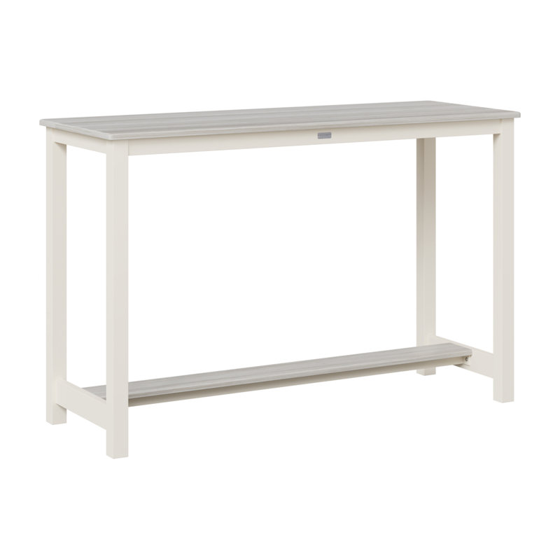 Berlin Gardens Balcony Aluminum Counter Height Table, 38.5" H x 60" W x 22" D, Seashell