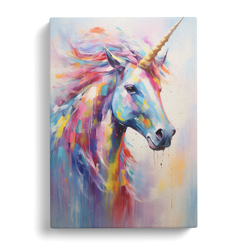 Unicorn Gestural - Print, 60cm H x 40cm W x 3cm D