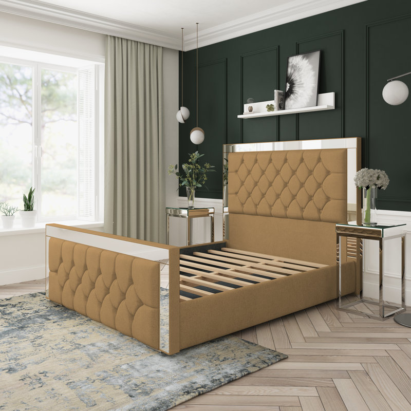 Upholstered Divan Bed, Single (3'), Latte