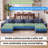 Adonia 154" Oversized U Shaped Sectional Sofa, Comfy Cloud Couch Deep Sectional Sofa with Ottomans for Living Room-1745061092