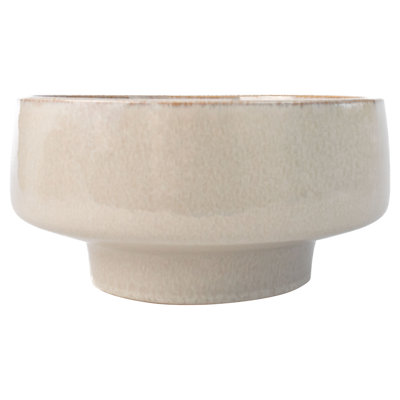 Elevated Earthenware Decorative Bowl