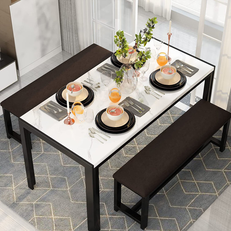 Ensemble de coin-repas pour 2 personnes Reze, Blanc