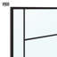 Meridian LineArt Meridian 34 in W x 74 in H Framed Shower Screen in Matte Black with Mixed Glass