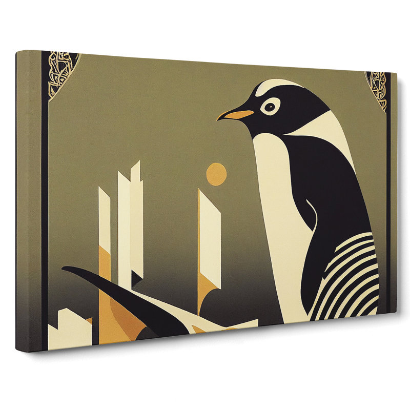 Penguin Art Nouveau Vol.2 Abstract - Wrapped Canvas Print, 35cm H x 50cm W x 3cm D