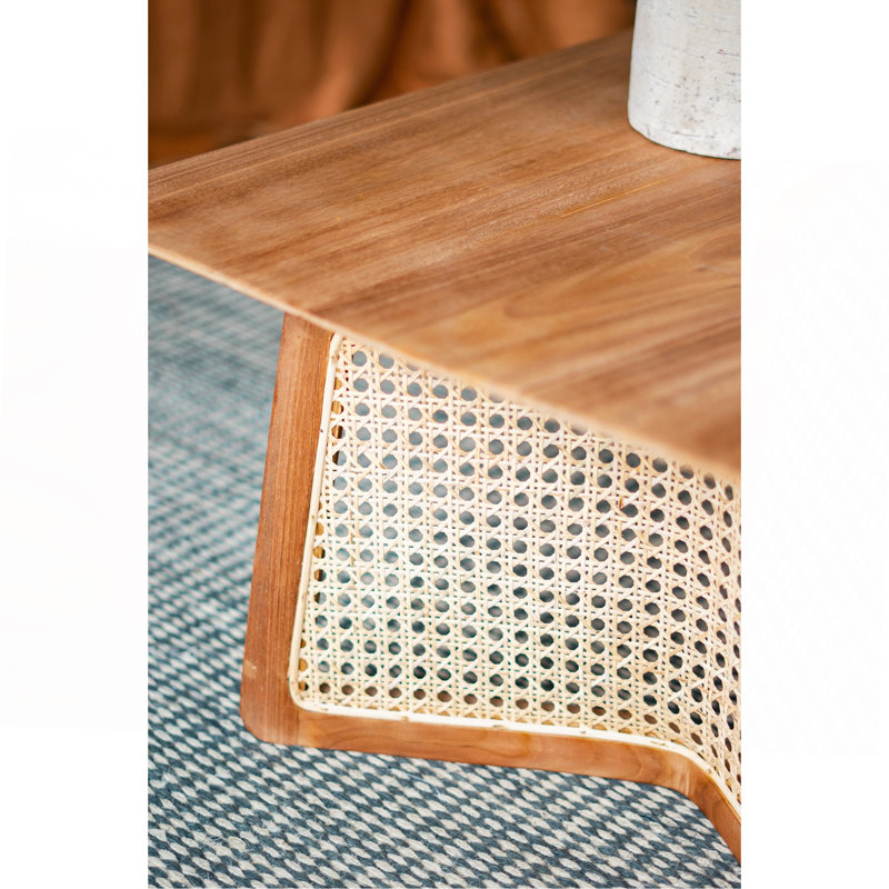 27.6X27.6X13.8" Teak Coffee Table