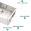 Évier de cuisine à tablier frontal en acier inoxydable de calibre 18 de 36 pouces avec insonorisation - Revêtement de condensation, Drainage en X pour un écoulement rapide de l'eau, Support à enroulement, Grille de rinçage, Installation-121659354