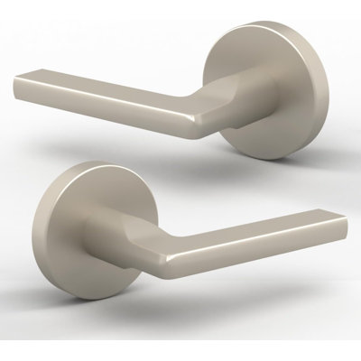 Poignée de porte intérieure réversible Mega Handles RALPH avec rosette ronde, loquet réglable, conception robuste pour les chambres à coucher, les couloirs et les portes françaises
