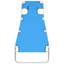  Chaise de jardin pliante en acier turquoise