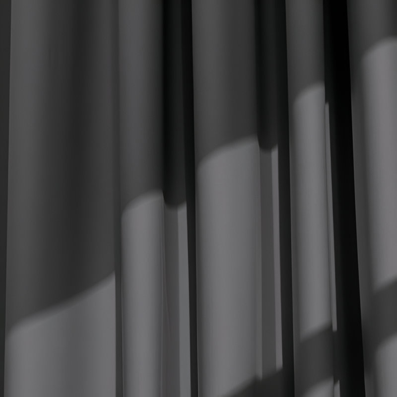Trina Polyester Blackout Curtain, 117cm Width x 137cm Drop, Dark Grey