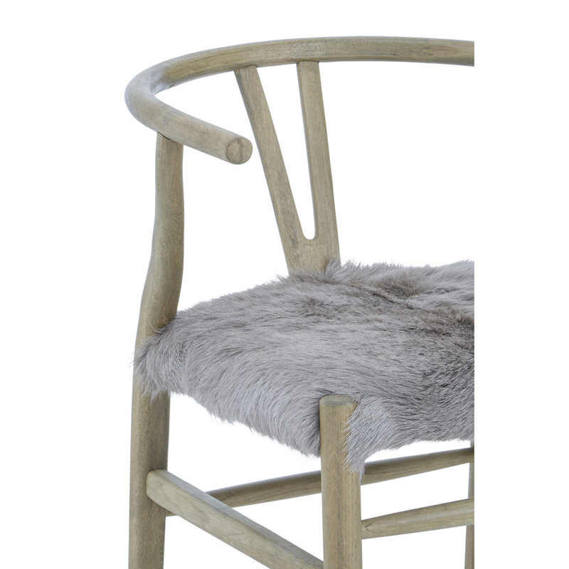 Heer 51cm H Upholstered Slat Back Side Chair in Brown