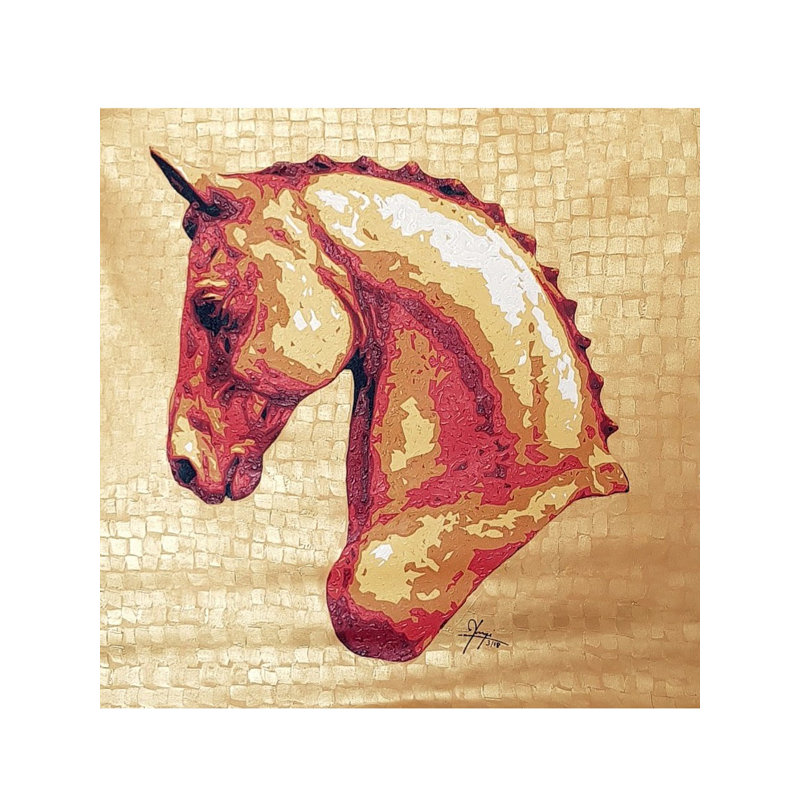 Tête de cheval | Acrylique sur toile | Par Yogi Kumar