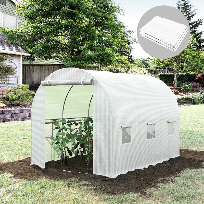 Toile de serre blanche imperméable avec ventilation et couvercle de résistance