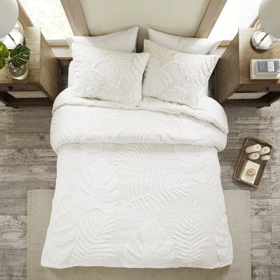Ensemble de literie 3 pièces - très grand / très grand, chenille de coton, style chambre à coucher plage tropicale