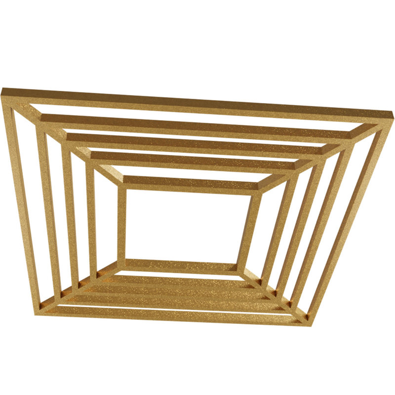 Médaillon de plafond percé en PVC de qualité architecturale Raven, H 30 po x l 30 po x P 1 po, Or