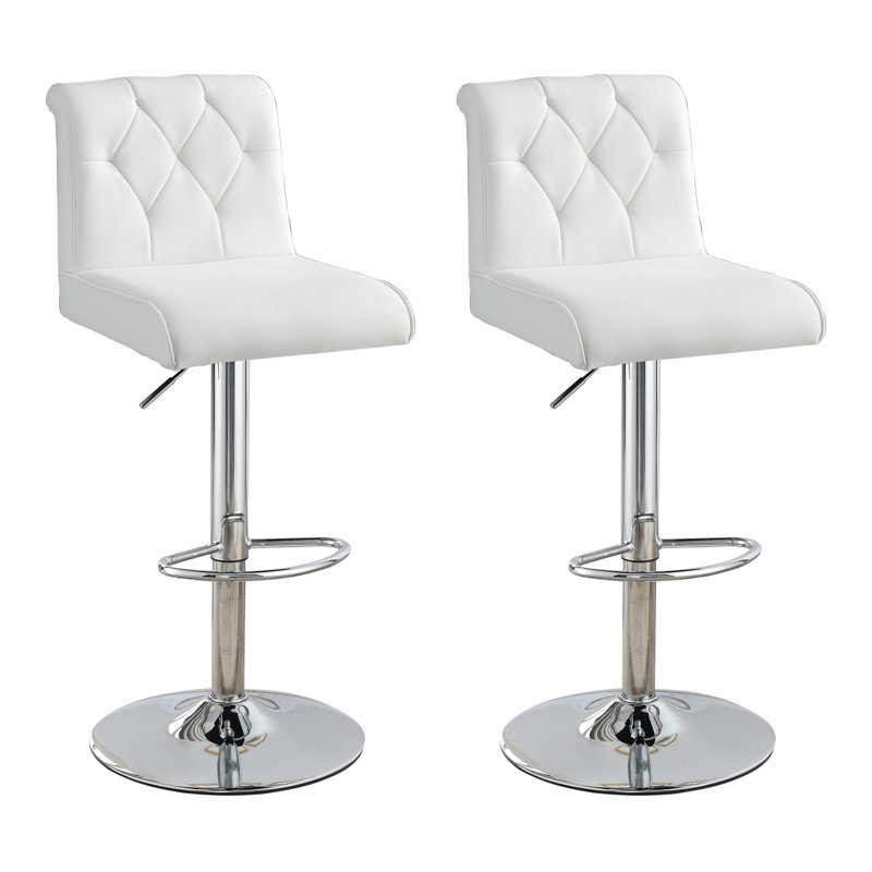 Tabourets de bar, Blanc / Blanc