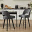 Ensemble de 4 tabourets de bar rotatifs 26,4 po, 4 pieds en bois massif noir et repose-pieds à anneau en métal-1487483732-1487483739