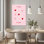 Art mural sur toile encadré en 2 dimensions en 2 dimensions, thème de l'amour, cœur et jeu de tic-tac-toe, impression sur toile de style minimaliste, décoration idéale pour la Saint-Valentin, prêt à accrocher