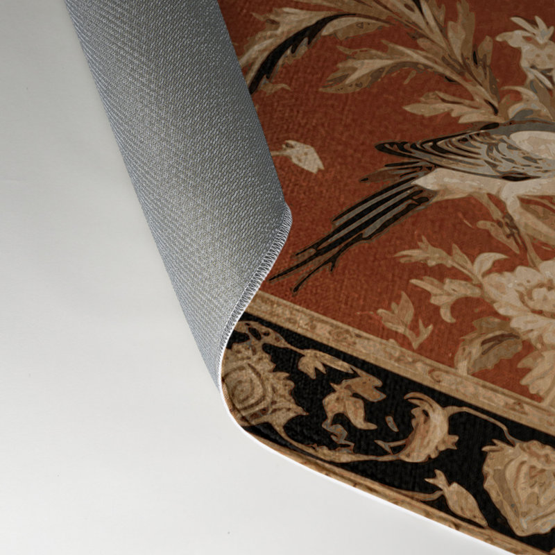 Tapis d'intérieur et d'extérieur brun français, Rectangle 5 pi x 7 pi