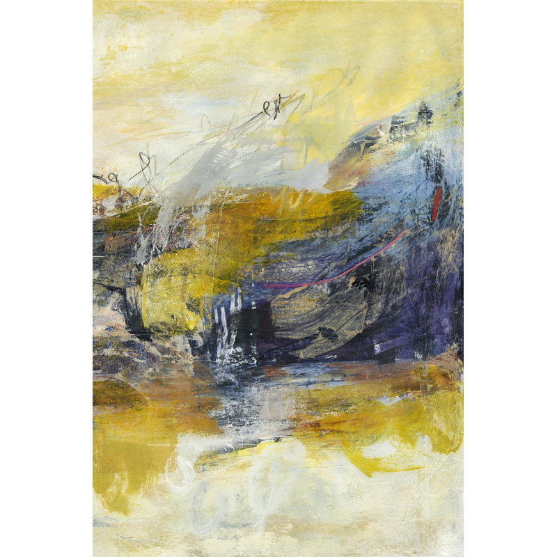 Textured Triptych III by Jodi Fuchs - Wrapped Canvas Painting, 76cm H x 51cm W