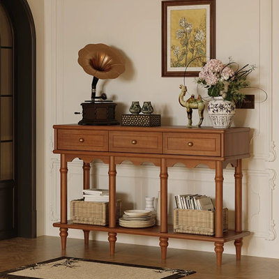 Console américaine de style rétro brun