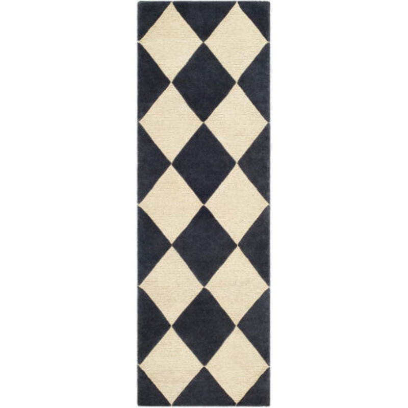 Tapis d'intérieur fait à la main Isaac, Tapis de couloir 2 pi 6 po x 8 pi