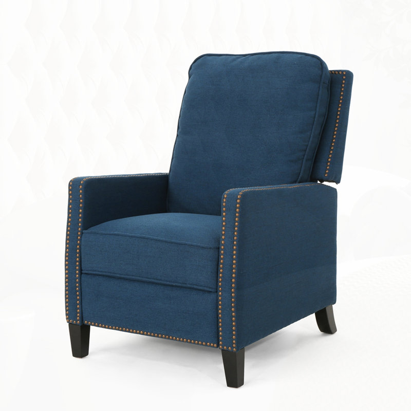 27.5" Wide Manual Standard Recliner, Navy Blue