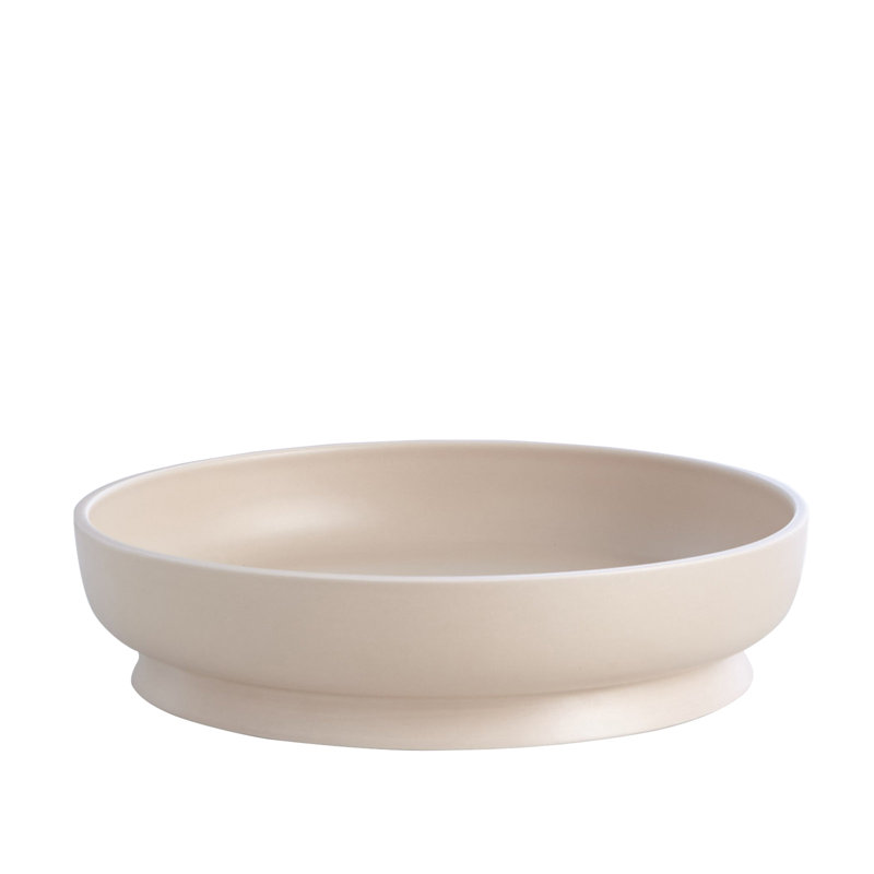 Encircle Tazza, 3" H x 13" W x 13" D, Chalk