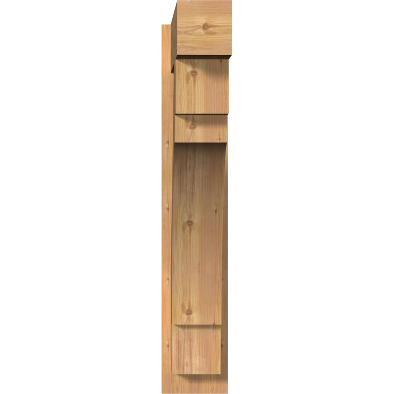 Persienne en bois Merced Block Rustic Timber, P 30 po x H 42 po, Sapin Douglas de 7 1/2 po (lisse)