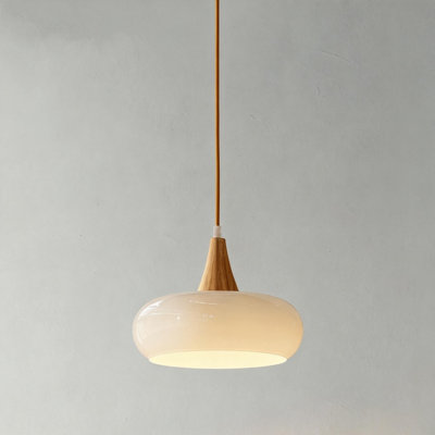 White Glass Pendant Light