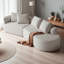 Canapé modulaire rembourré en chenille avec coussins Cniyah-114734570-114734571