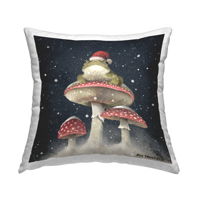 Coussin Toad Atop Mushroom Holiday