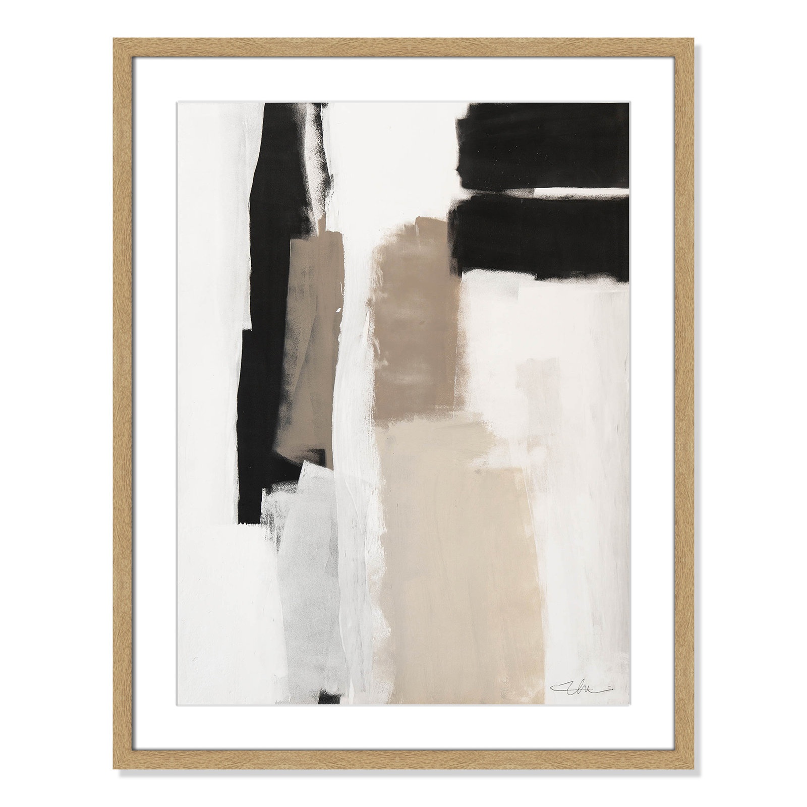 Earth Scapes II Print, 29.5" H x 23.5" W x 1.25" D, Natural Woodgrain Picture Framed