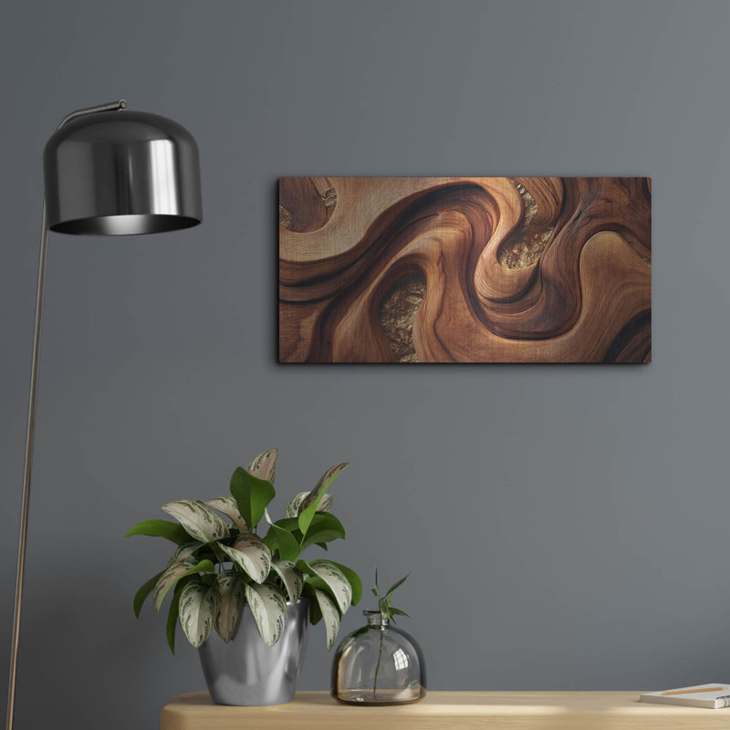  «Wooden Sandunes» par Rich Monet, art mural en métal, 24 po x 12 po, 24 po x 12 po