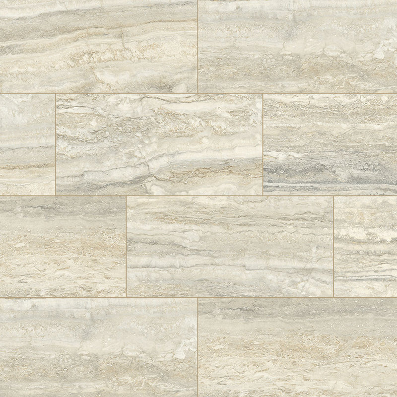 Carreau de porcelaine mat travertin 12X24 Travino, Beige