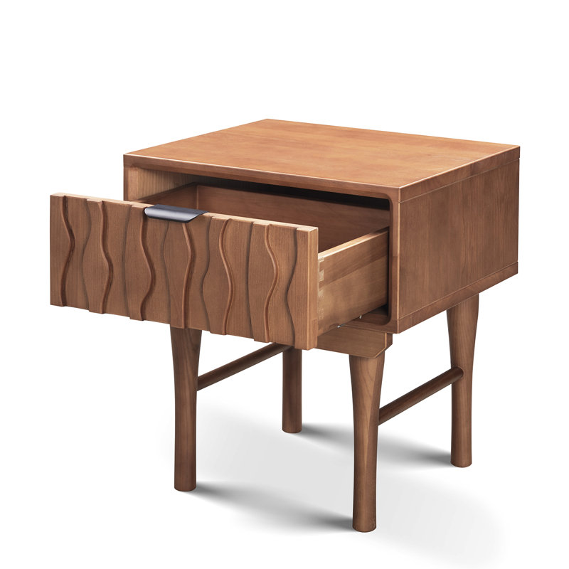 Veneto  One Drawer Bedside Cabinet, Brown