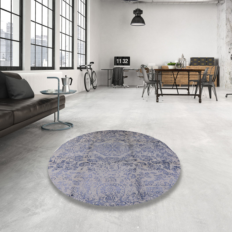 Hurtt Floral Indoor Rug, Round 4'