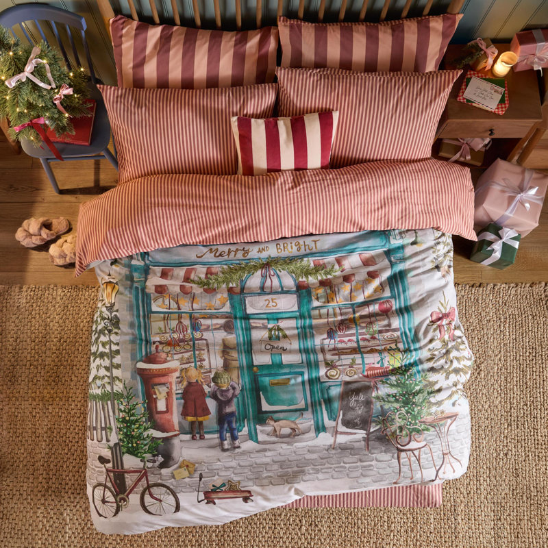 Merry & Bright No Pattern Duvet Cover Set, Double Duvet Cover + 2 Standard Pillowcases