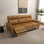 Canapé inclinable moderne en cuir Mid-Century de 78,7 po Rahim avec repose-pieds réglable