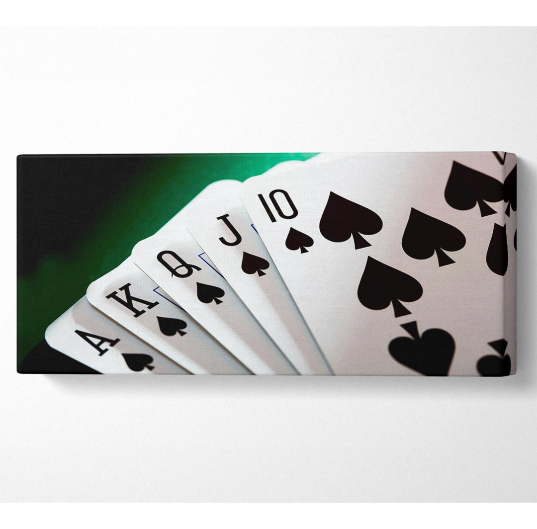 Royal Flush Poker - Kunstdrucke auf Leinwand - Wrapped Canvas