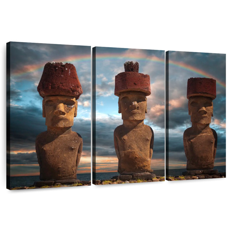 Lilie Moai Statues, 48" H x 74" W