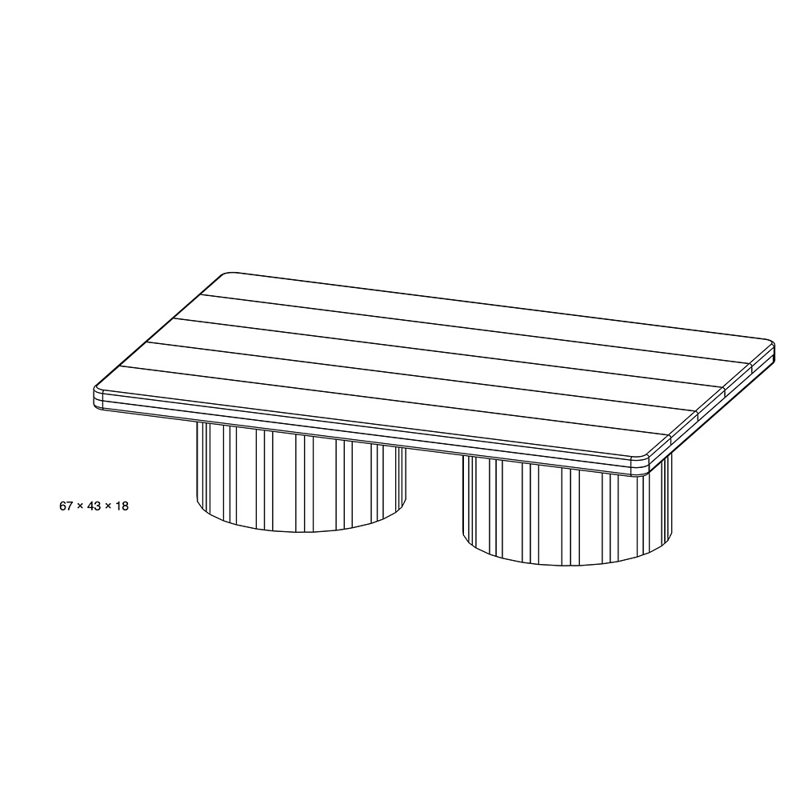 Shepherd Solid Wood Top Coffee Table