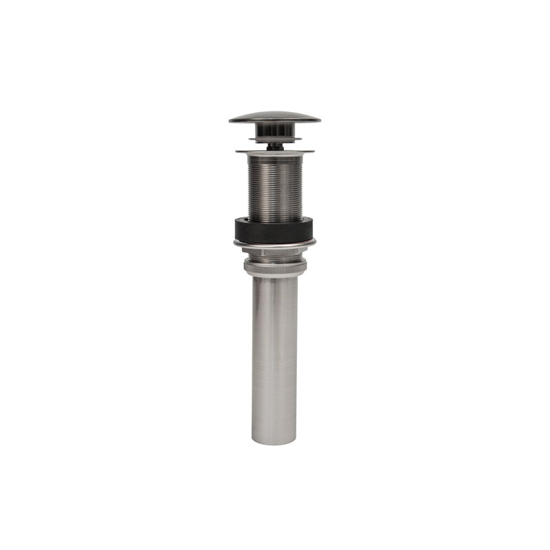 Brushed Nickel Non-Overflow Pop-Up Bathroom Sink Drain