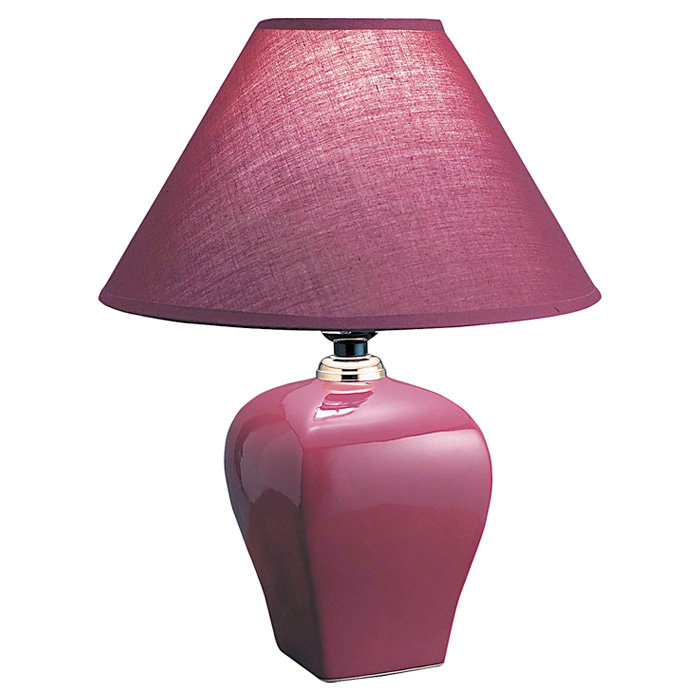 Ceramic Lamp, Burgundy
